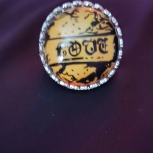 Source Unknown Gold and Silver Statement Ring